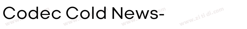 Codec Cold News字体转换